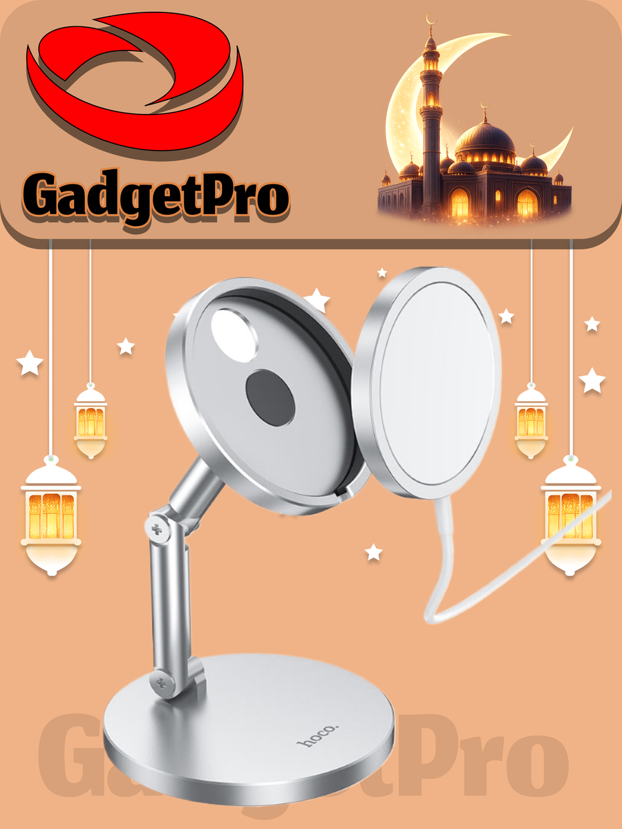 Магнитный держатель для телефона Hoco PH39, универсальный, с функцией намотки кабеля, черный