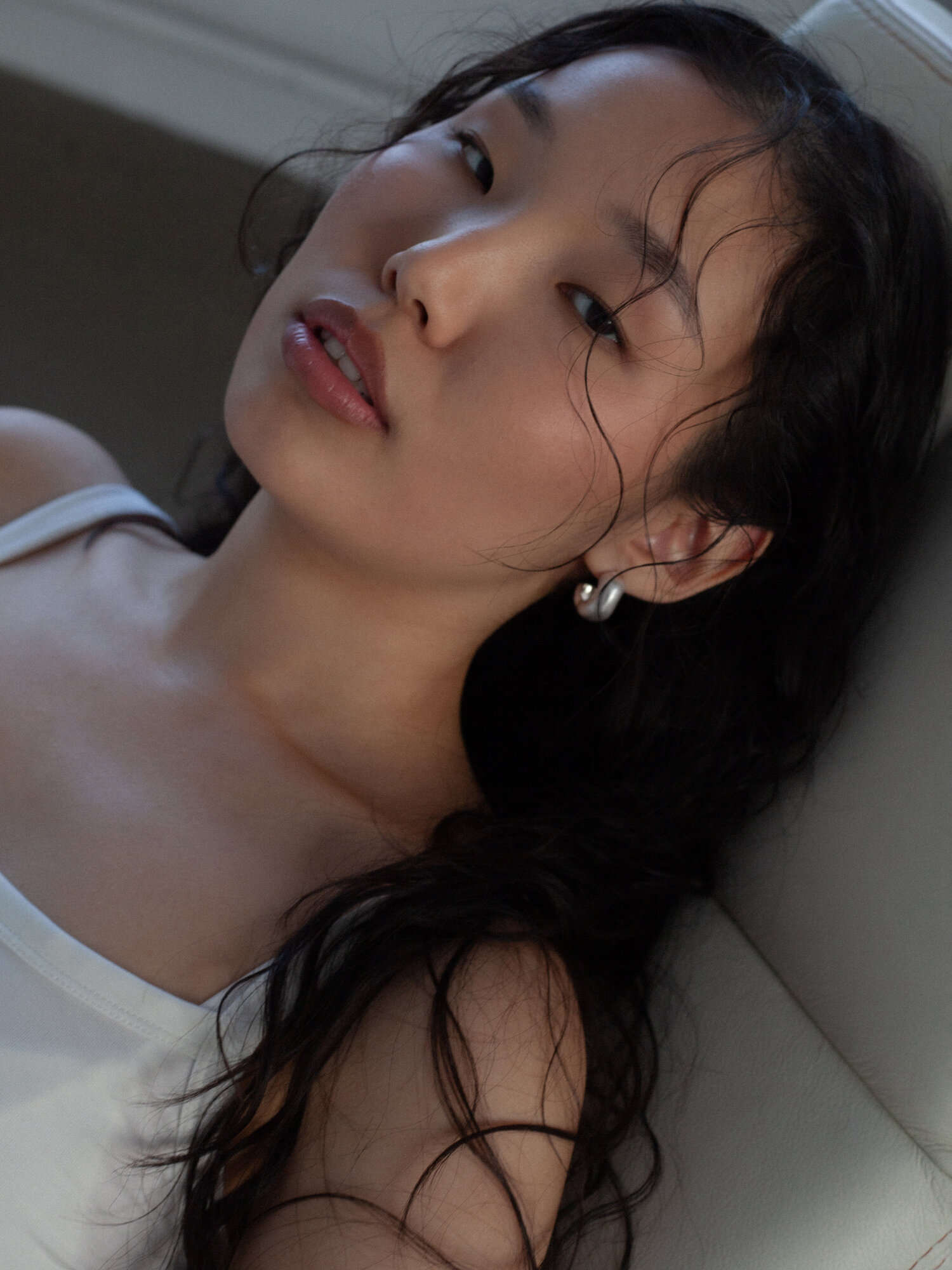 Серьги пусеты FETISH, размер 20 мм, серебристый — фото 1