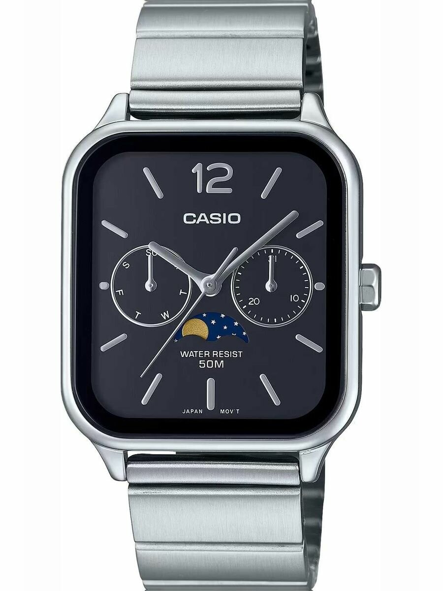 Наручные часы CASIO, серебряный, черный