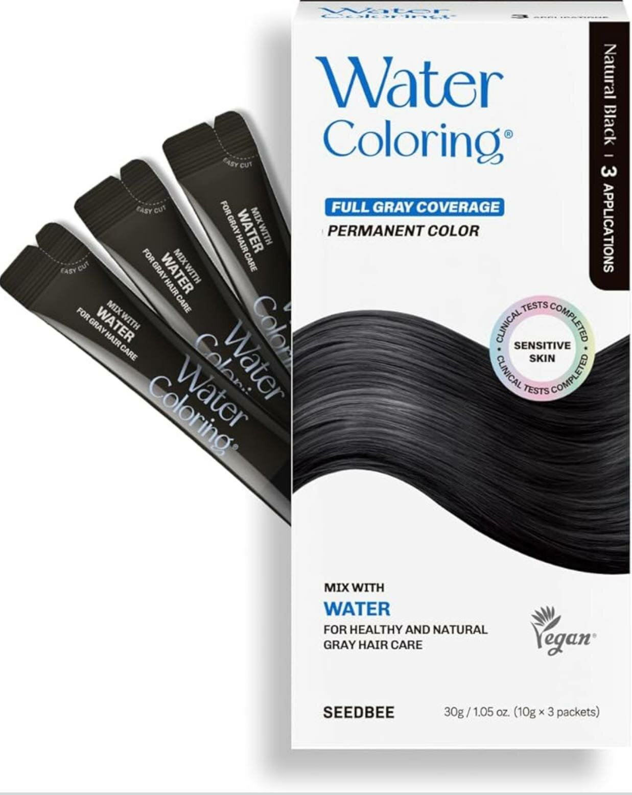 Краска для волос Seedbee, на водной основе, Vegan, натуральный состав