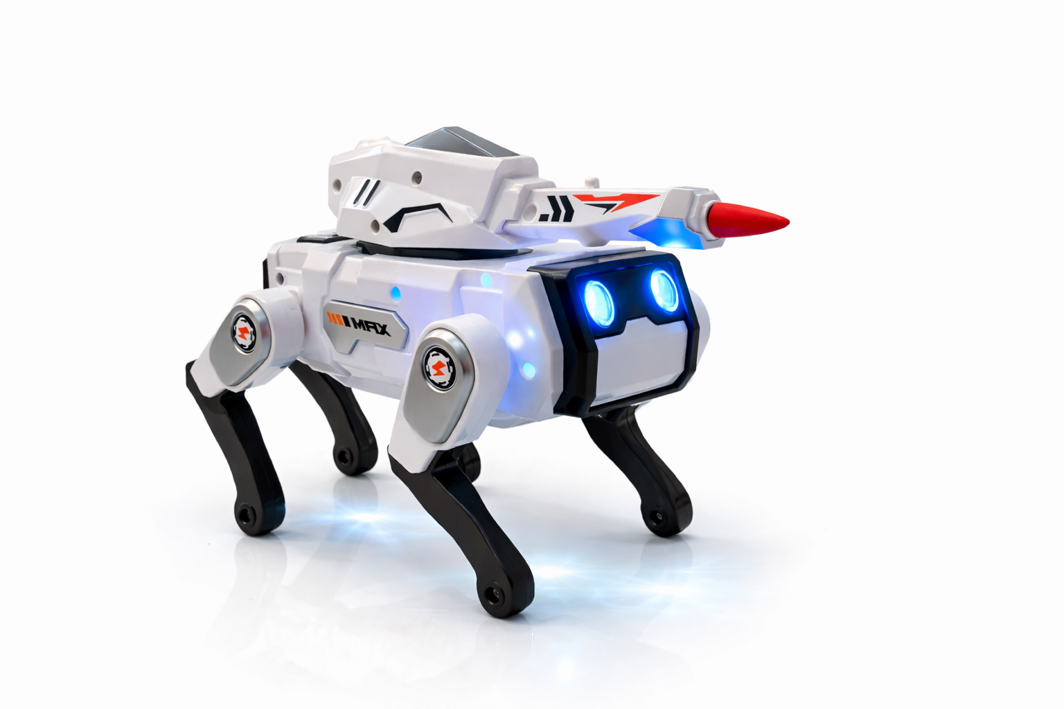 Интерактивная робот-собака AI Machine Dog с ракетной установкой, LED-подсветкой и движением
