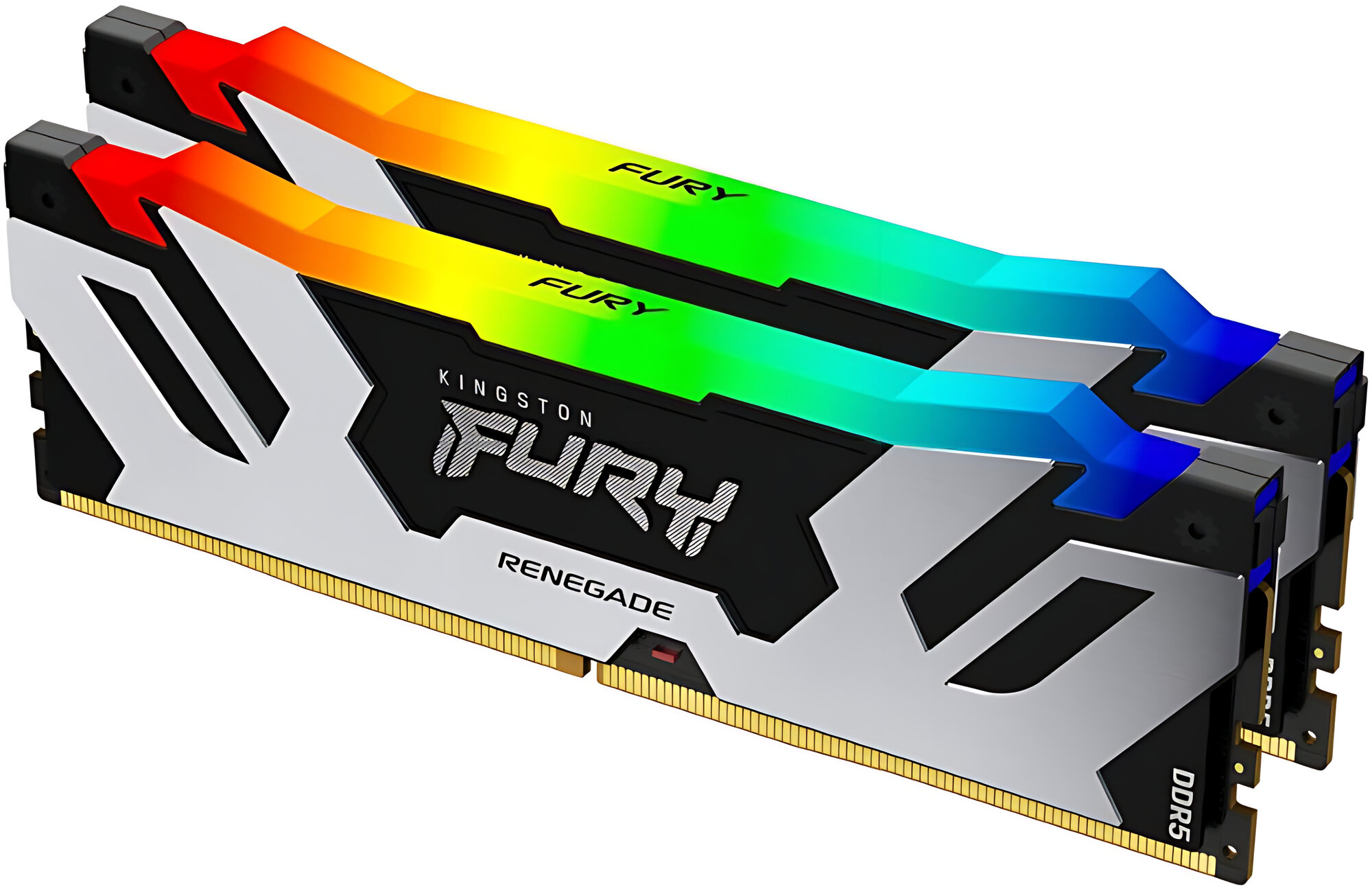 Модуль памяти DIMM DDR5 32Gb, 6400Mhz, 2x16Gb, Kingston FURY Renegade RGB (KF564C32RSAK2-32)