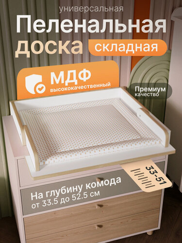 Изображение товара Пеленальный столик, универсальная пеленальная доска на комод STOOLLY