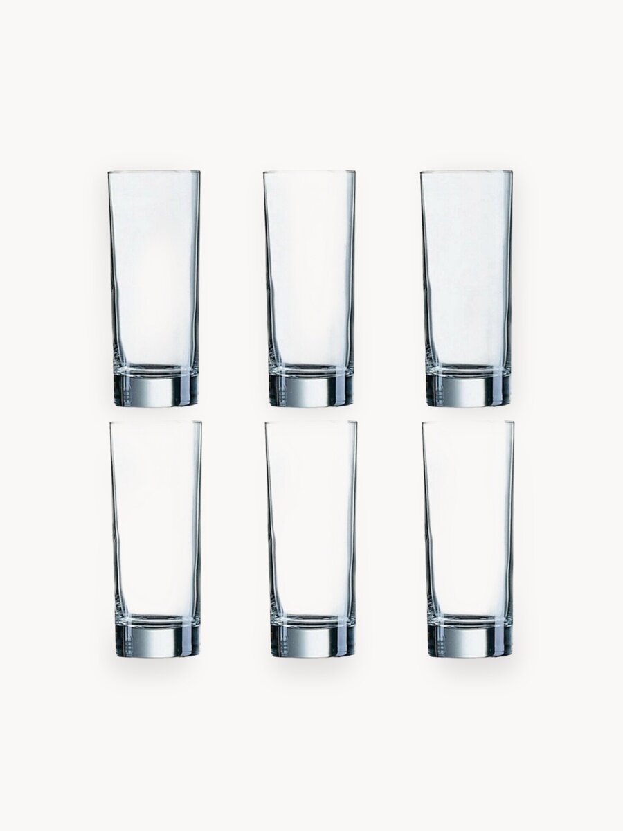 Набор высоких стаканов для напитков Luminarc исландия 6шт 330мл