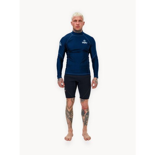 Футболка из лайкры мужская с длинным рукавом для водного спорта пляжа и подводного плавания SARGAN агидель