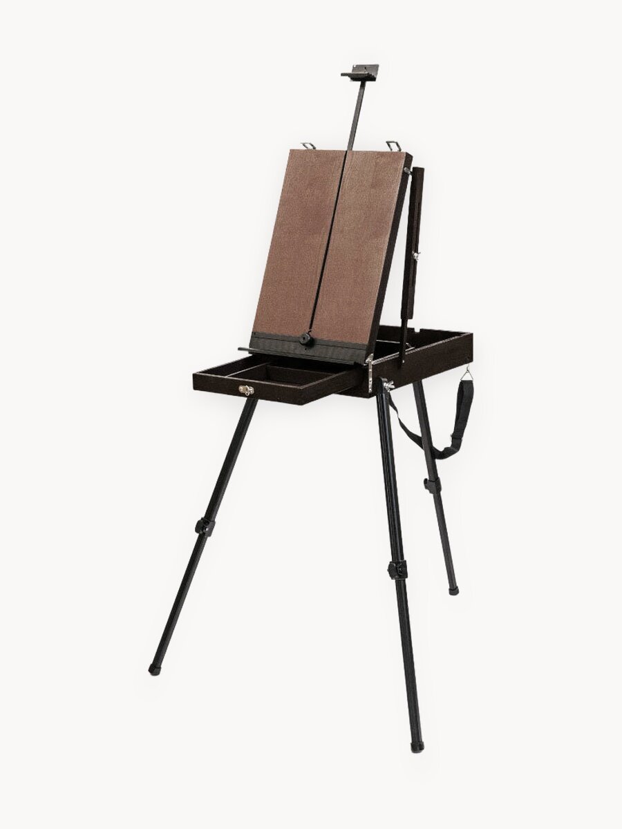 Этюдник Малевичъ МЛ-81, этюдный ящик мольберт деревянный, цвет винтаж