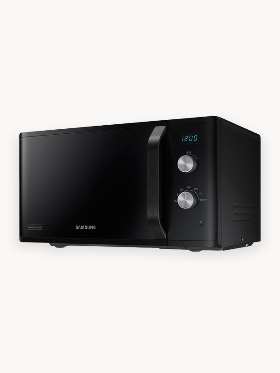 СВЧ-печь Samsung MS23K3614AK/BW - микроволновка, Ceramic Inside, 23 л, 800 Вт, 6 режимов, Авторазморозка, черный