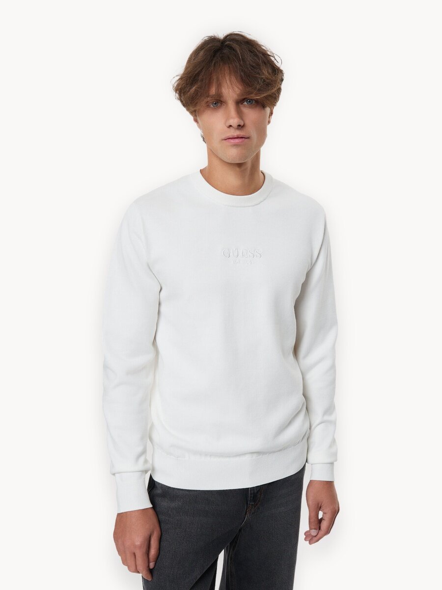 Джемпер GUESS, размер 2XL, белый,