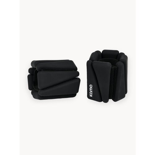 Утяжелители для рук и ног Kama, 1 кг, с липучками, 2 шт, черные