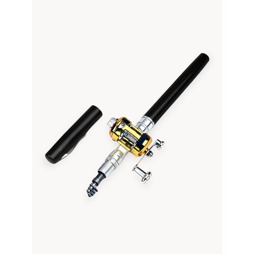 Удочка складная с катушкой и леской / Портативная телескопическая оснащенная мини-удочка в форме ручки