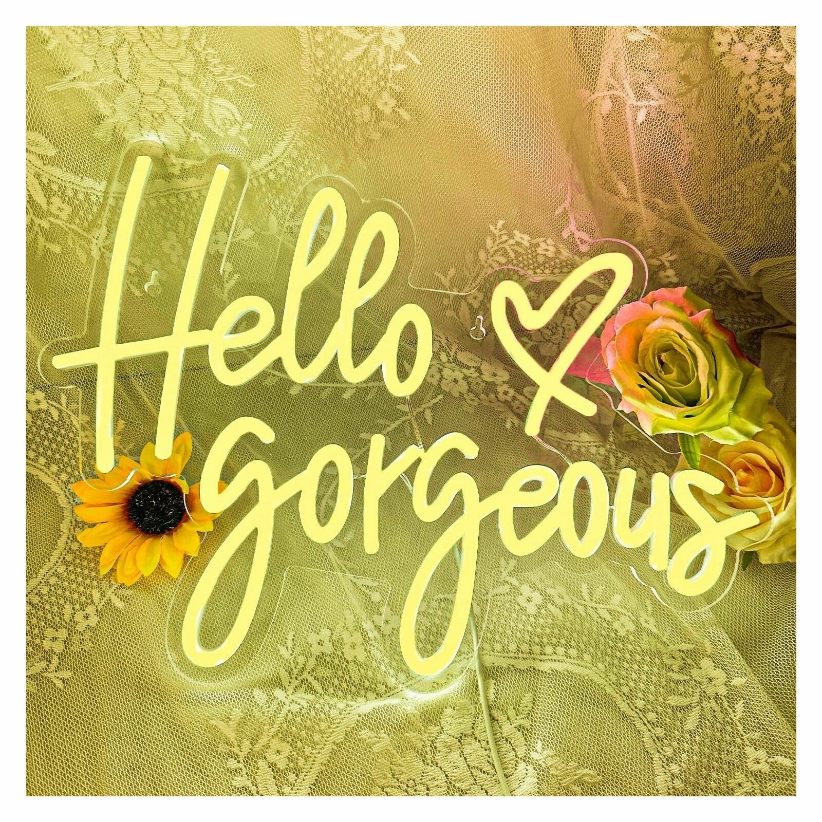 Hello Gorgeous Декор Неоновой Вывески 43смх30см