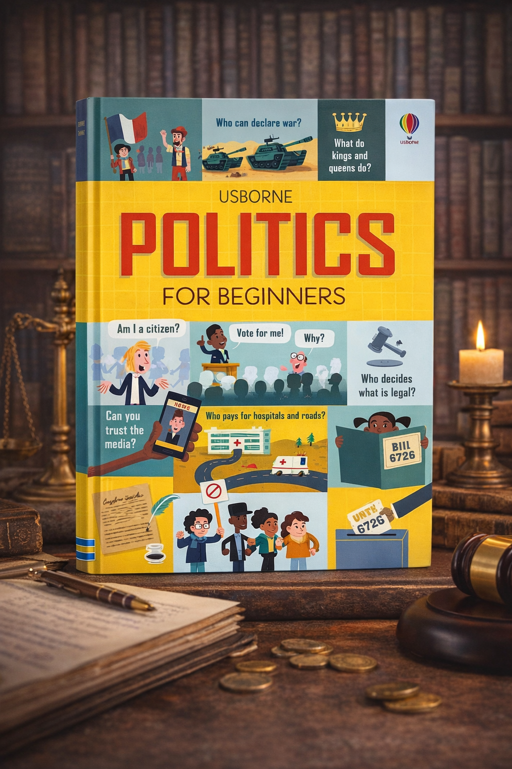 Politics for Beginners — Usborne, простое и понятное знакомство с миром политики