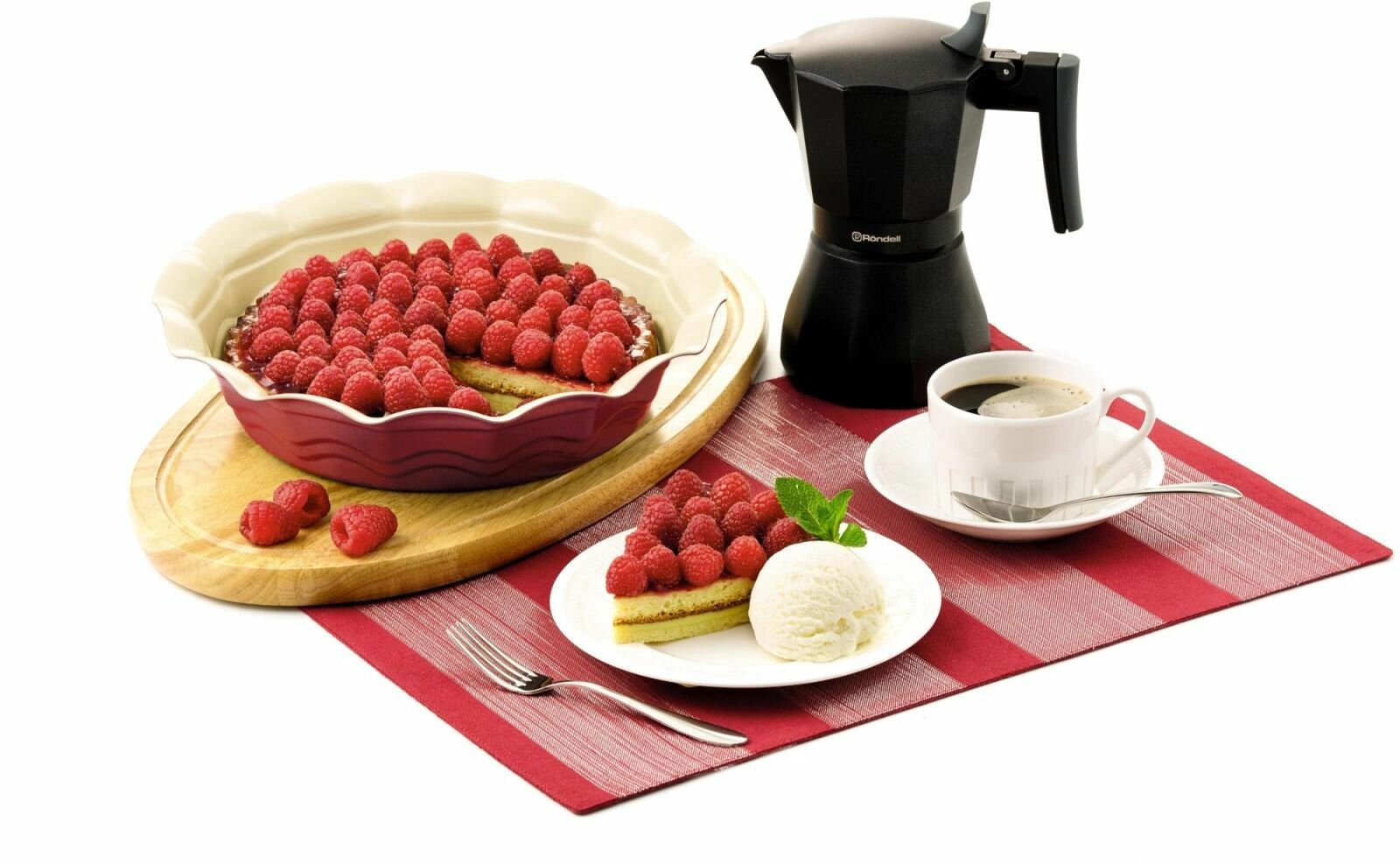 Кофеварка Rondell Kafferro, гейзерная, объем 0.45 л, алюминий, темно-серый (RDA-1275)