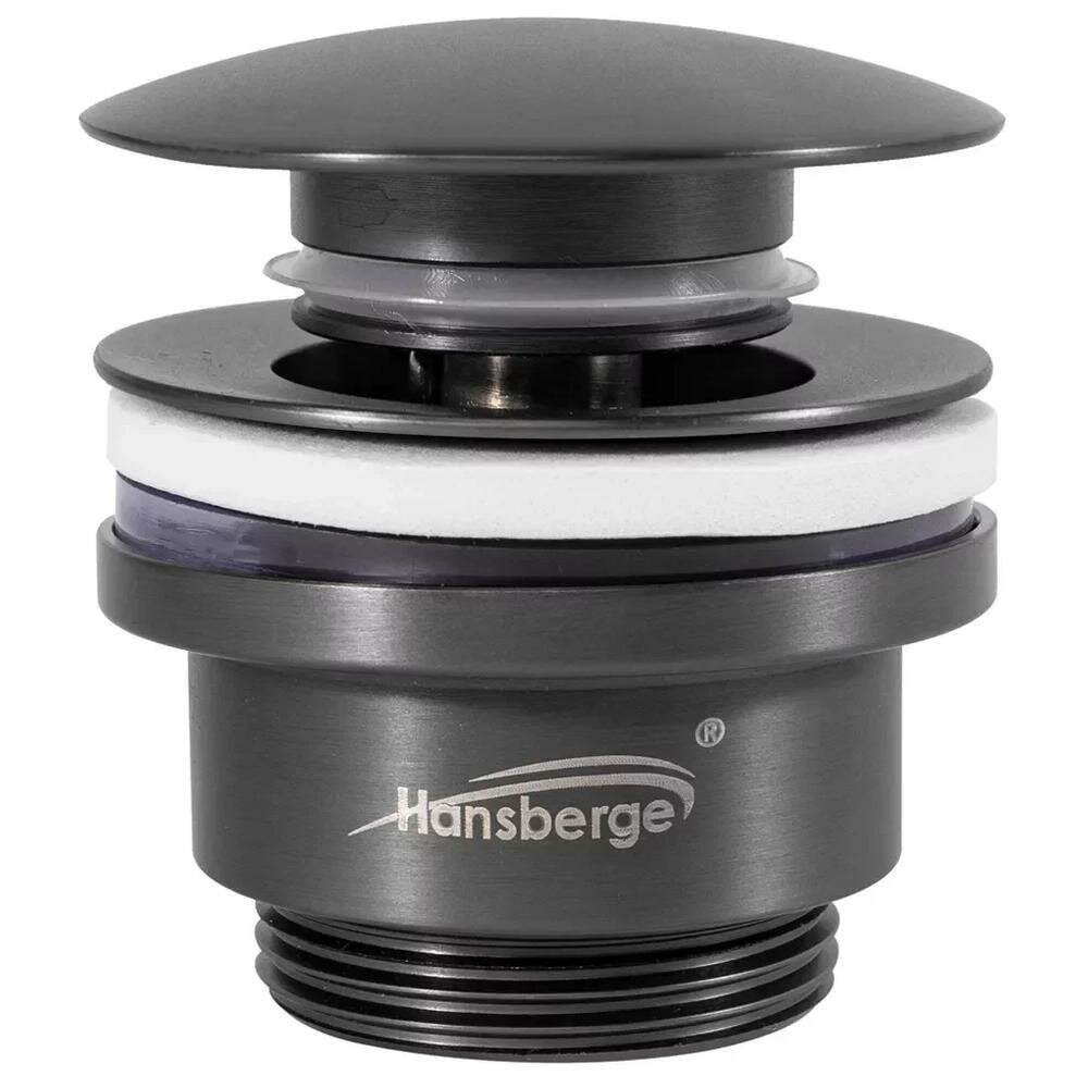 Донный клапан для раковины Hansberge H107BG, графит
