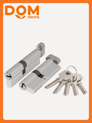 Изображение товара Цилиндровый механизм (AX202/80) AX2002Knob80 (30+10+40) CP хром с вертушкой