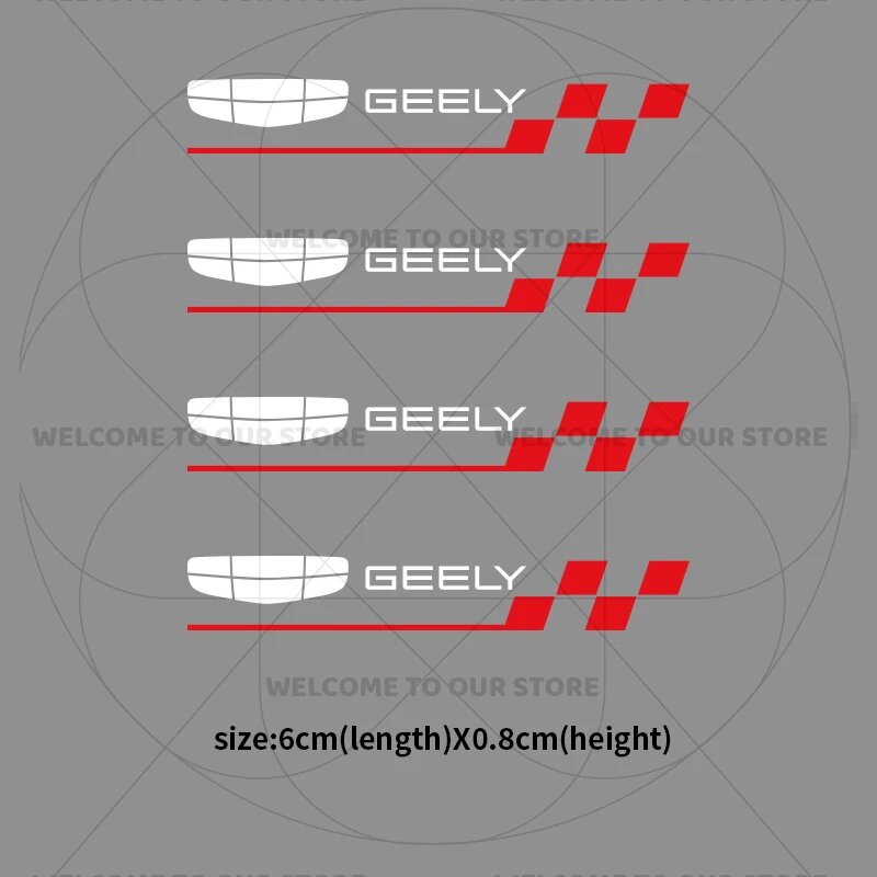 4 шт. для Geely Atlas Pro Tugella Azkarra Monjaro GC9 GC6 GX3 EC7 логотип наклейки на стеклоочистители автомобиля авто декор наклейки для интерьера