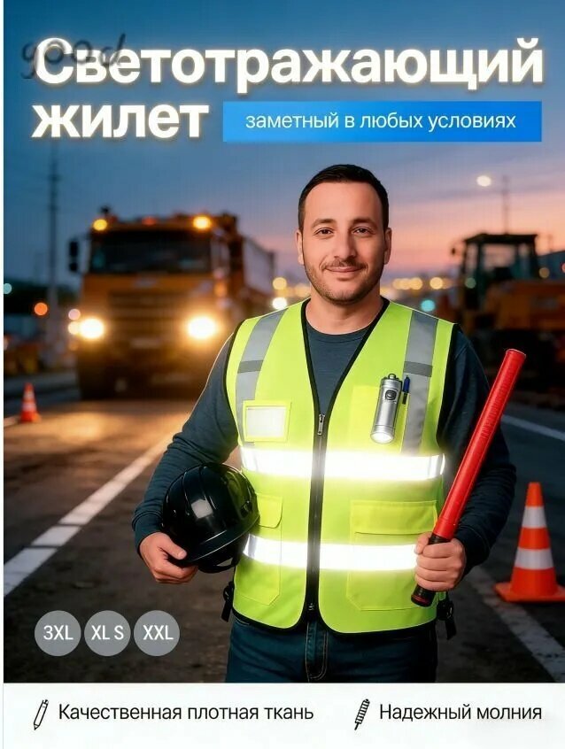 Светоотражающий жилет, размер: XXXL