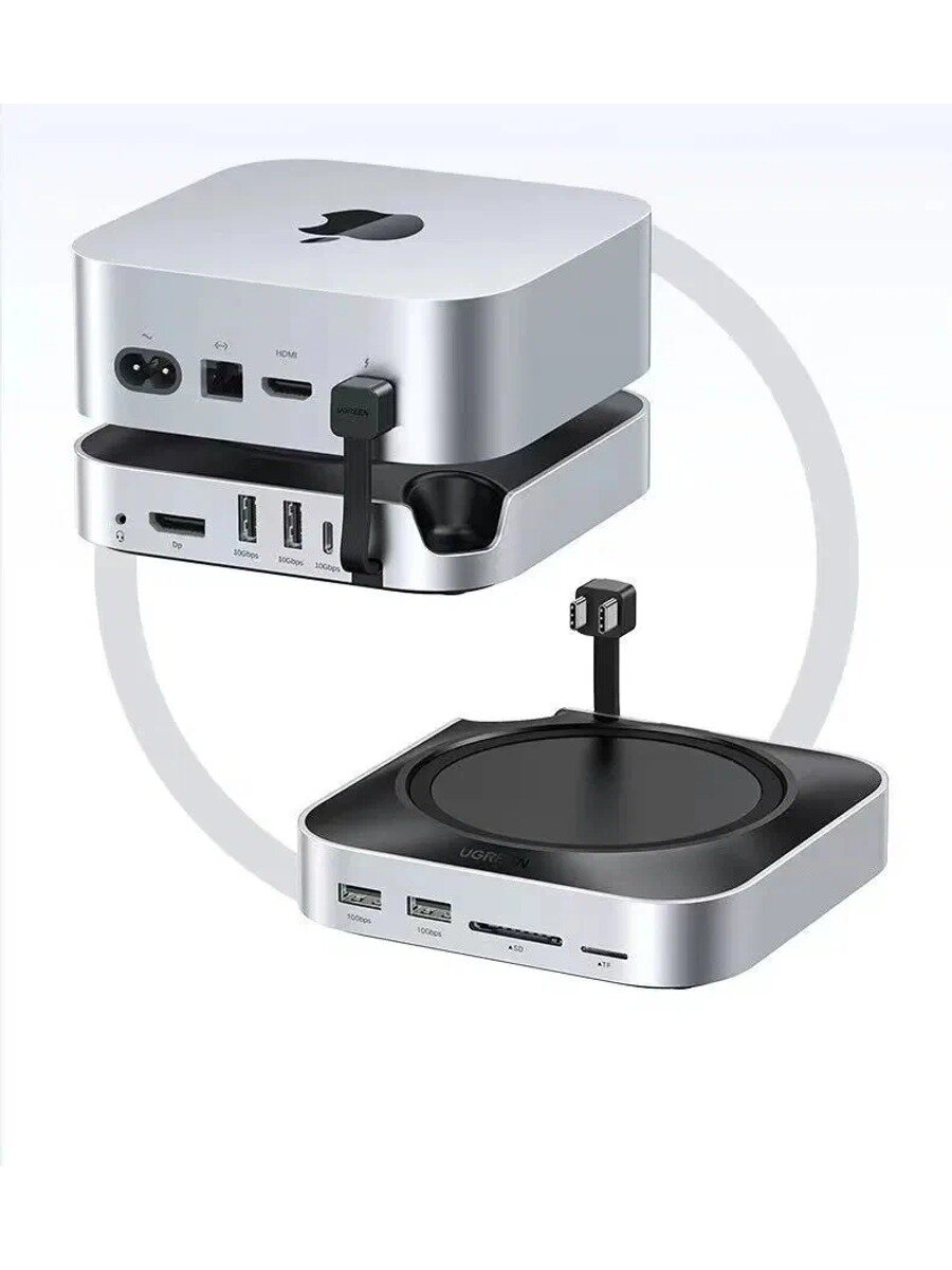 Док-станция для Apple Mac Mini M4 Двухканальный двухскоростной SSD-док-станция 10 Гбит/с