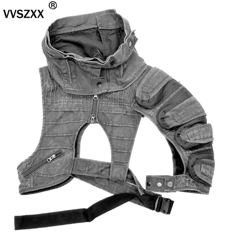 Асимметричный жилет VVSZXX из полиэстера XL, Темно-серый