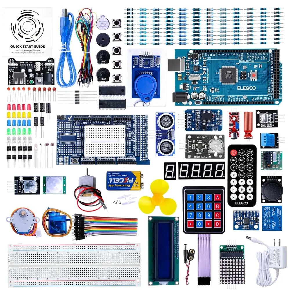 Набор для Arduino Mega 2560 стартовый 200+ компонентов, комплект