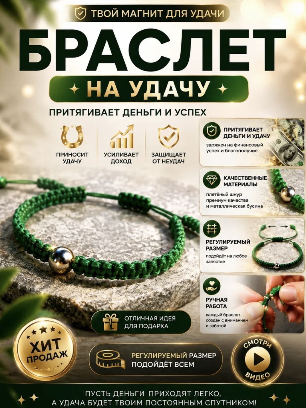 Браслет-оберег для финансового благополучия