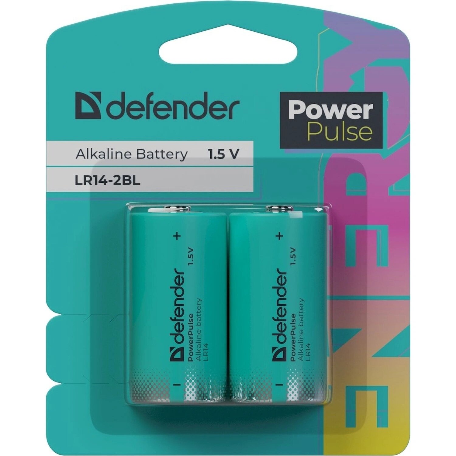 Defender Батарейка C (LR14) Defender PowerPulse (2 штуки в упаковке)