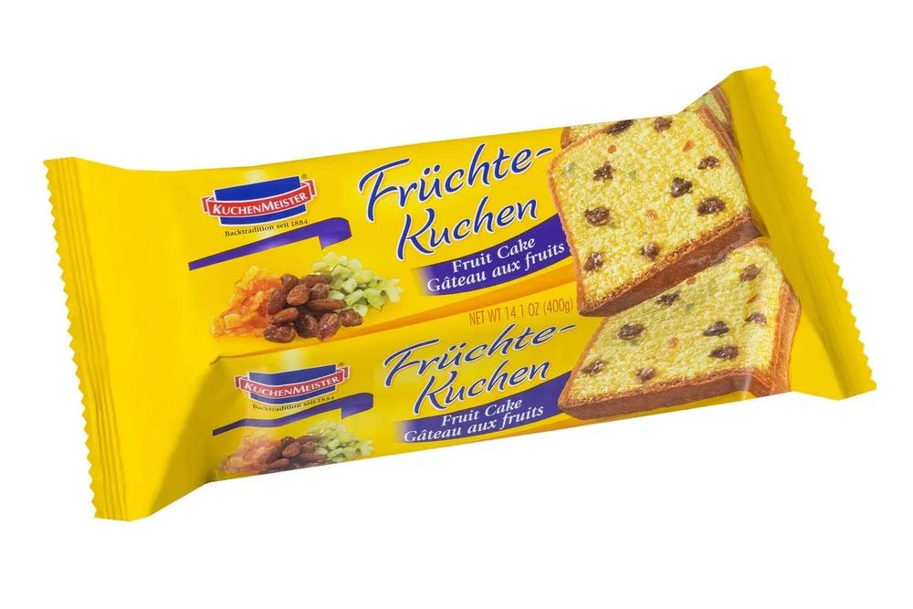 Кекс KUCHENMEISTER фруктовый с изюмом и цукатами апельсина и лимона 400г