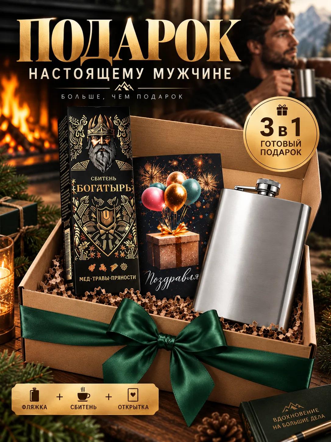 Подарок на Новый Год мужчине , подарочный набор "Богатырь"