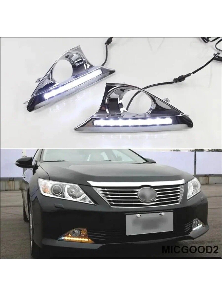 Автомобильные фары 2 шт. для Toyota Camry XV50 2012-2014, спереди, 12В, 1500 Лм, ABS пластик