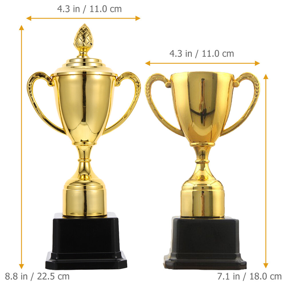 3 Штуки Наградные Кубки Для Детей Желтого Цвета Размер 22.5X11X6Cm