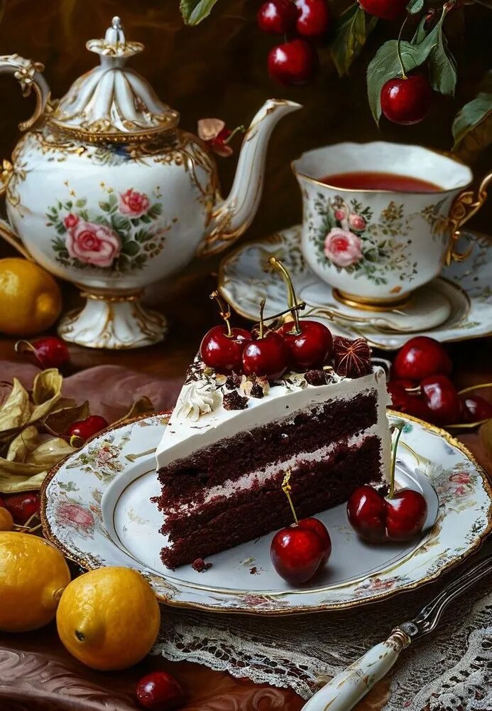Алмазная Мозаика "Вкусные Десерты" 50x70 См, Безрамная, Идеальна Для Дома, Украшения, Подарков.