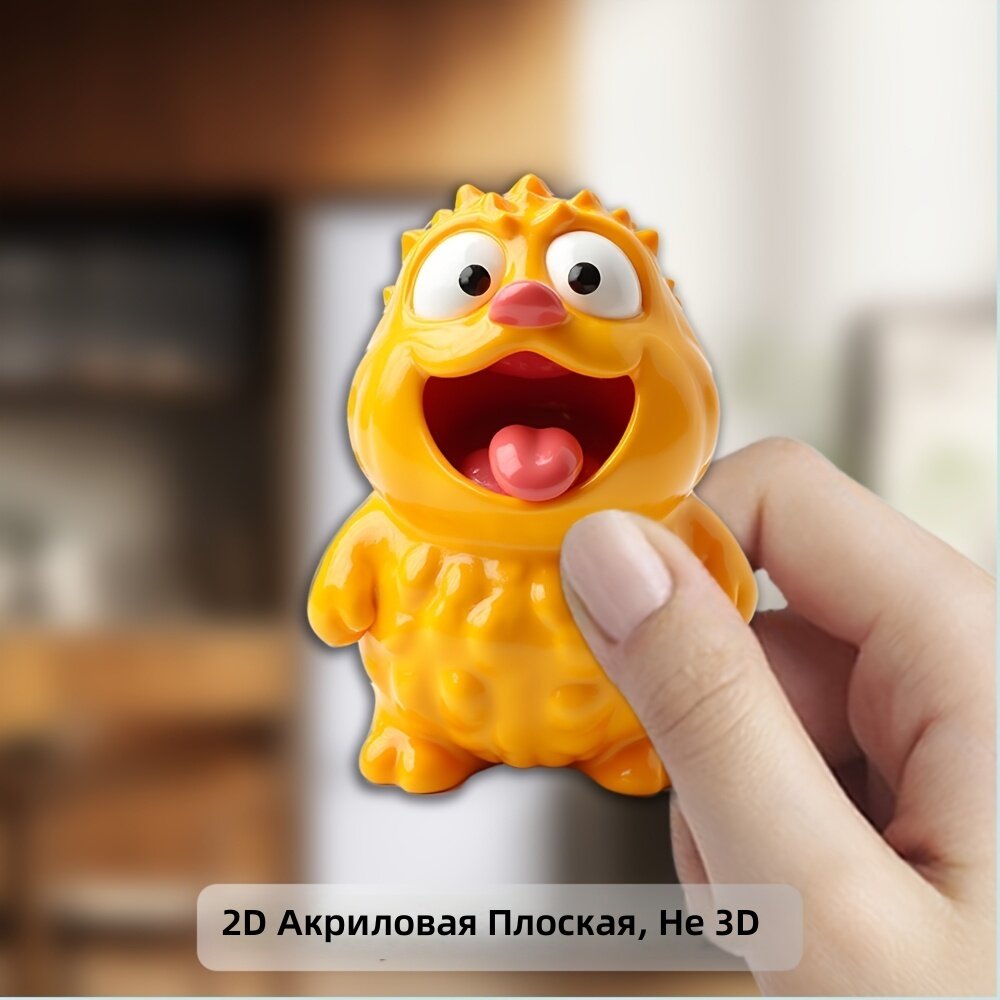 Плоский магнит из акрила и резины с ярким мультяшным персонажем, модель Y