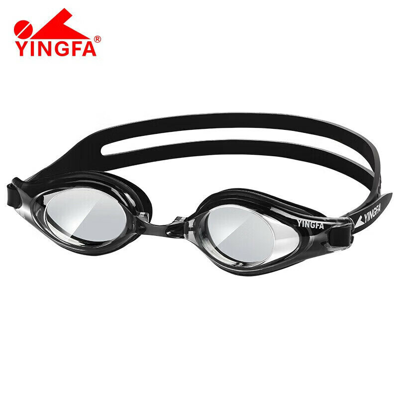 YINGFA Антизапотевающие большие линзы плавательные очки для универсального использования черные Цвет：Высококачественный
