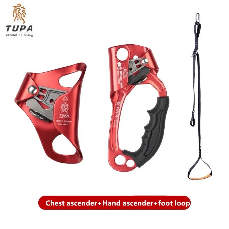 Профессиональный альпинистский жилет Vereline Красный, Red ascender set B