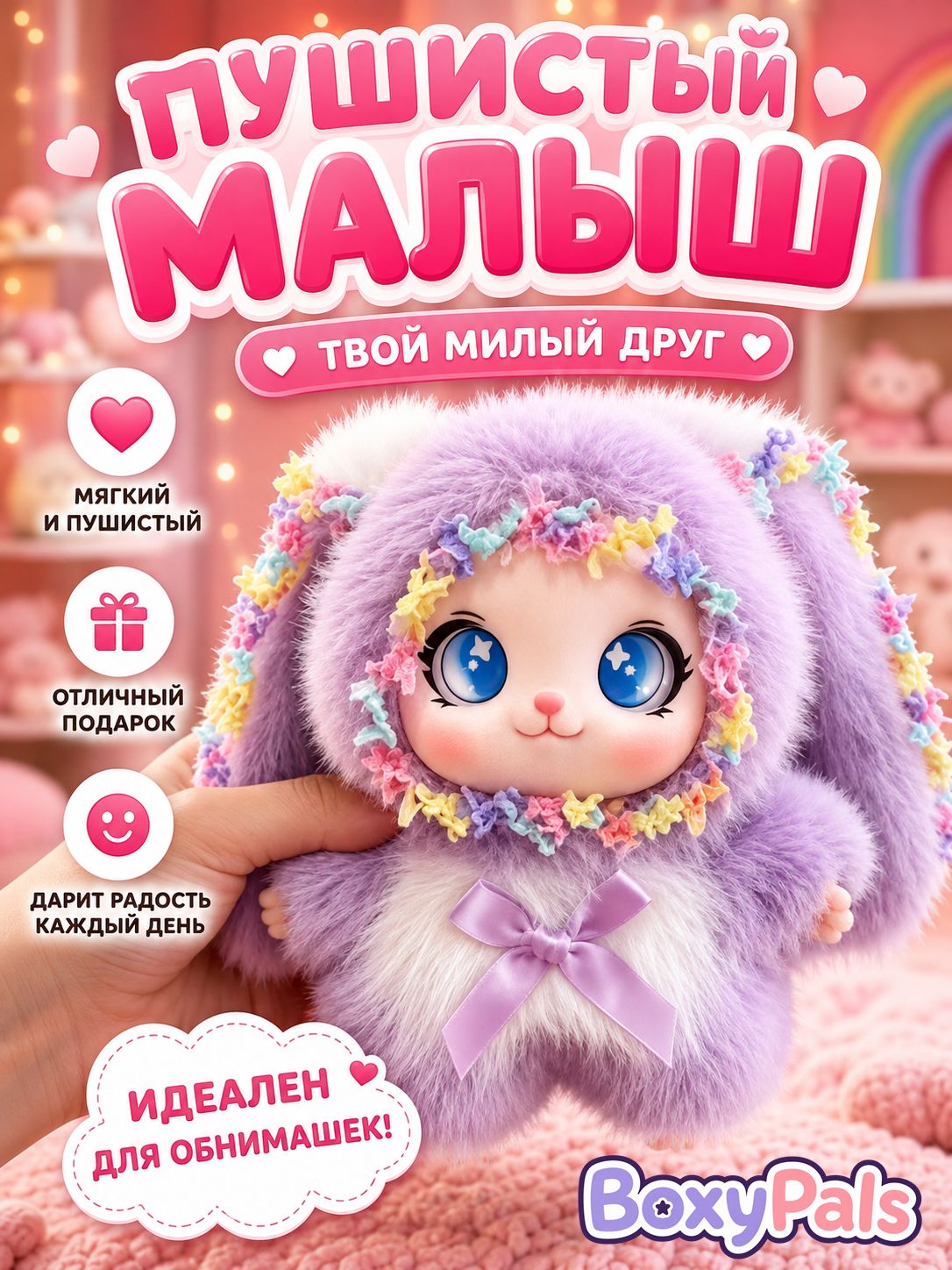 Мягкая игрушка Плюшевый кролик ручной работы DIY, милый брелок для рюкзака и ключей, подарок
