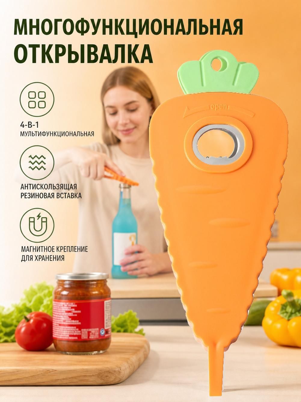Открывалка abs пластик разноцветный