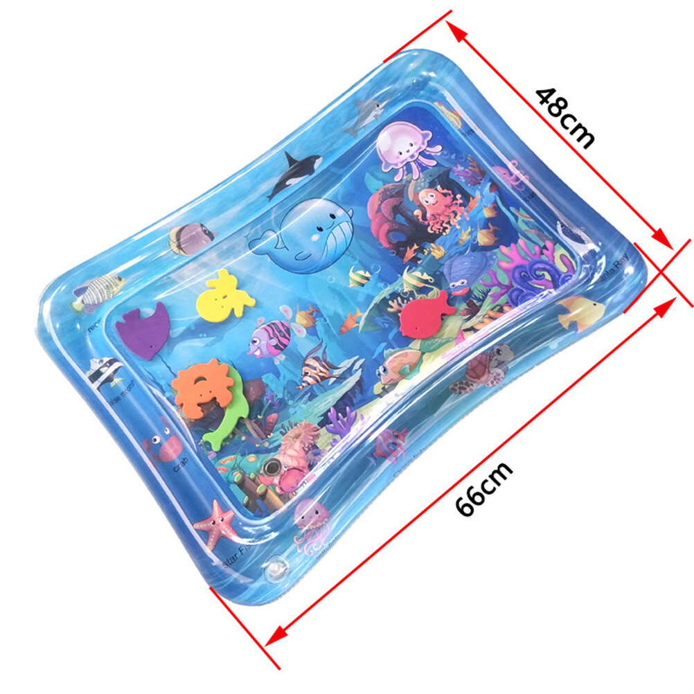 Коврик Для Игры С Водой 66X48Cm Синий Водонепроницаемый Игровой Коврик Для Ребенка С Удобным Дизайном Для Активных Игр