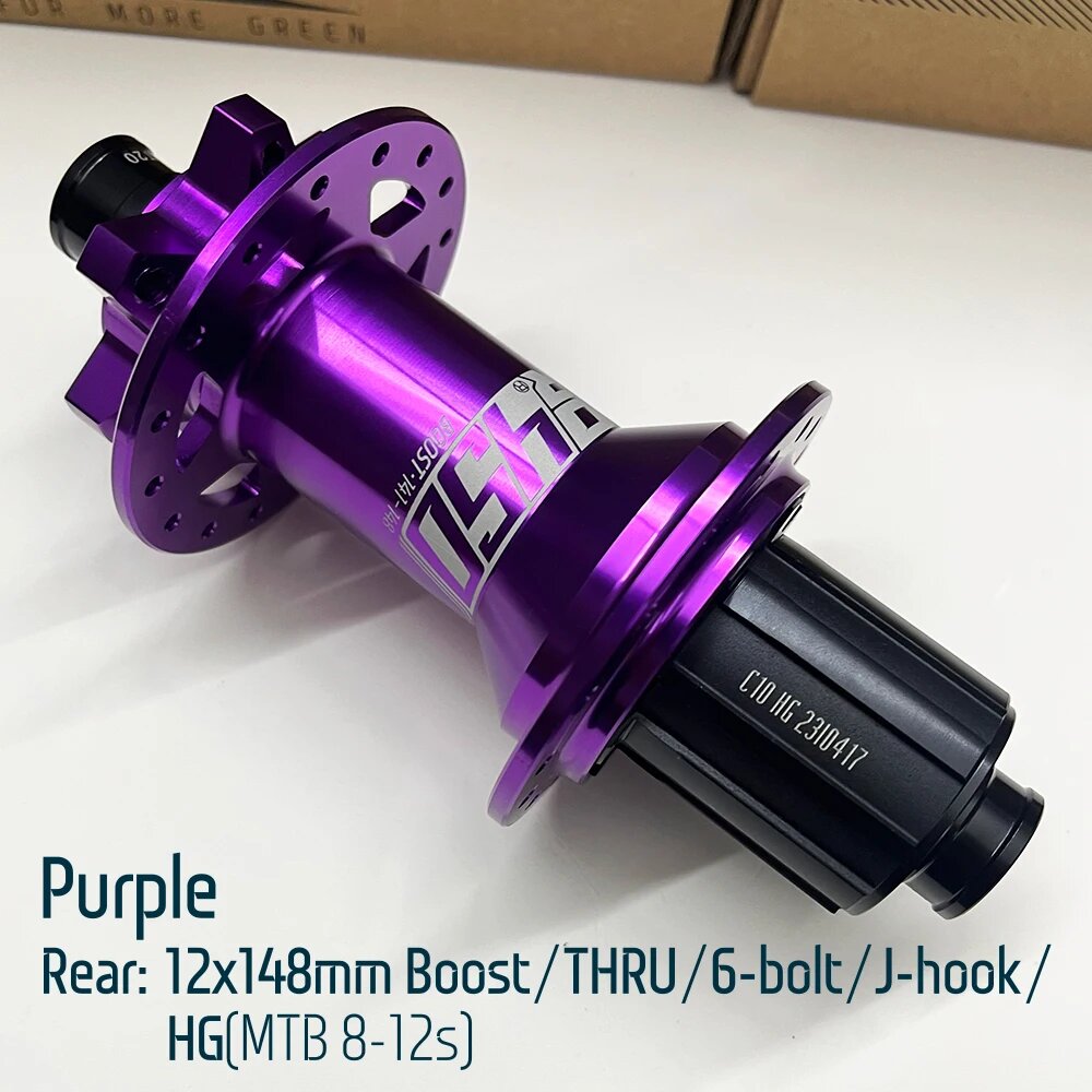 Ступица Koozer 450 Boost HG XD MS 32 отверстия Фиолетовый, Purple 32H 12x148 HG