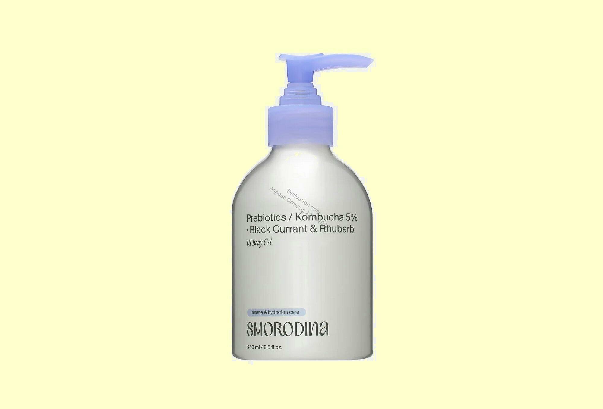 Гель для душа с пребиотиками и комбучей SmoRodina Black Currant & Rhubarb, 250 мл