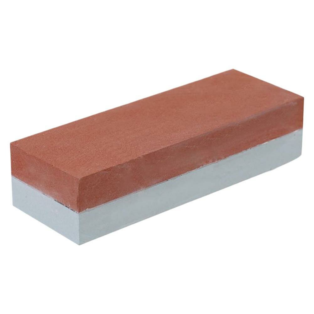Точильный камень двусторонний, 10x3,5x2,2 см, красный/белый