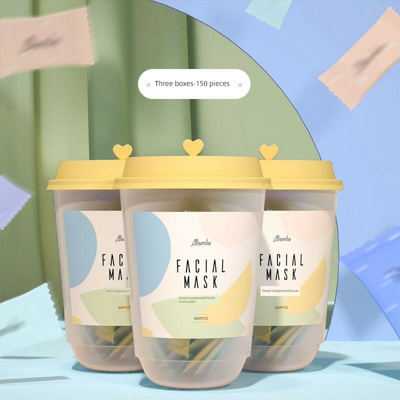 Влажные маски-средства для увлажнения кожи Allsmile из тенсела, ультратонкие, одноразовые, 3 коробки по 150 штук