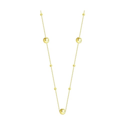 фото Колье diamant online, желтое золото, 585 проба, длина 40 см., прозрачный