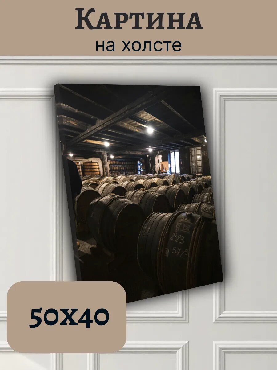 Картина Постер Франция France 40x50 винный погреб