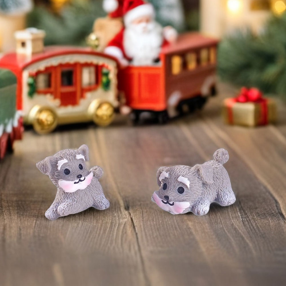 Фигурки породы schnauzer из смолы, милое дополнение к пасхальным подаркам, набор из 9 штук