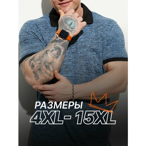 фото Поло mr. bigman, размер 7xl, голубой