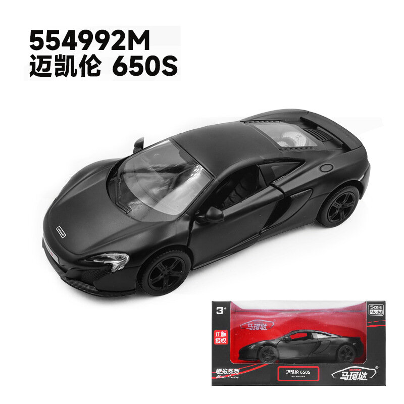 Алюминиевая матовая черная модель McLaren в масштабе 1:18 для коллекционеров