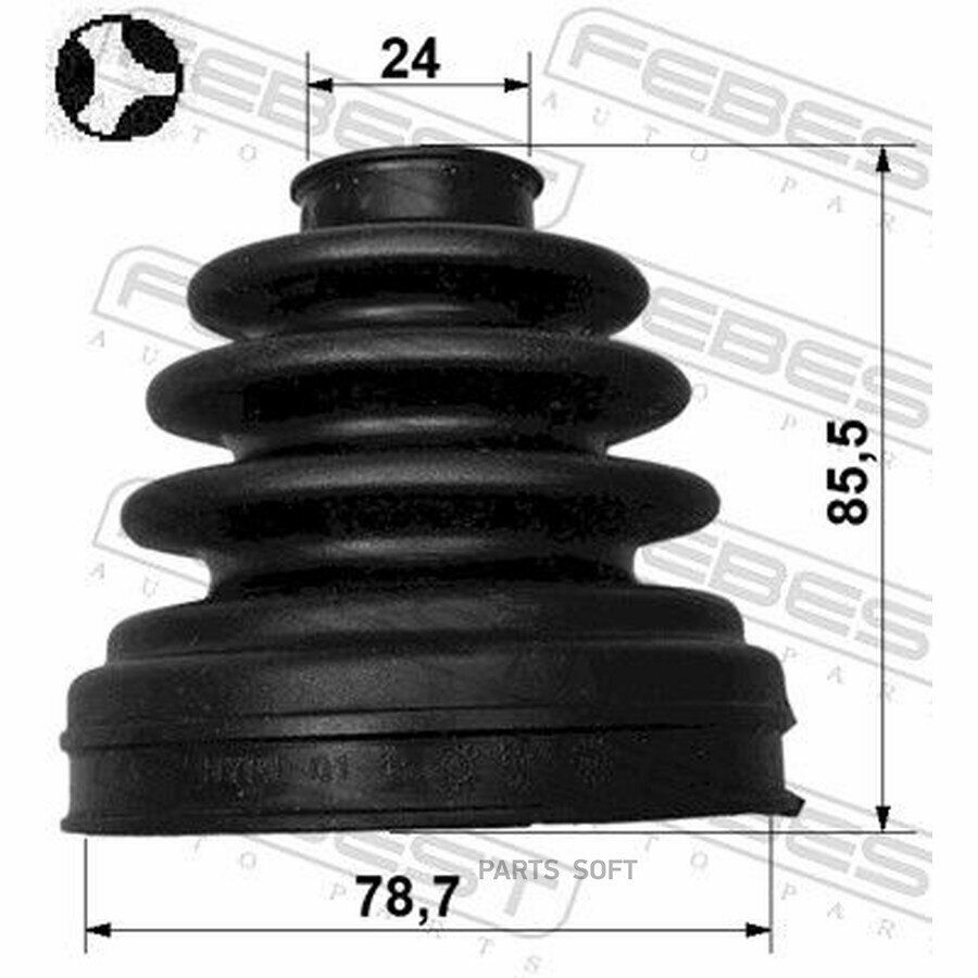 FEBEST 3515NL32WDT пыльник ШРУС внутренний комплект 79.4X86X24.1