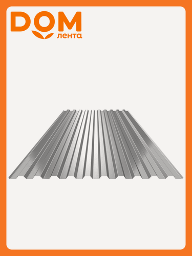 Изображение товара Профнастил Таврос C-21, стеновой, оцинкованный, 2000 x 1050 x 0,45мм, серый