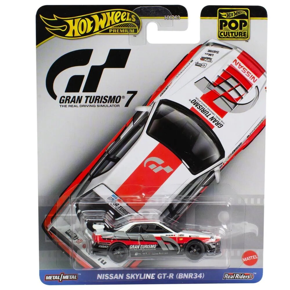 Машинка Mattel Hot Wheels HXD63 (GRAN TURISMO 7)Nissan Skyline GT-R (BNR34)