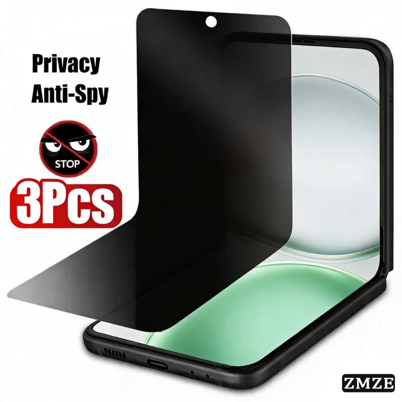 3 шт. Защитная гидрогелевая пленка для Samsung Galaxy Z Flip 4 5 6 7, антишпионская мягкая защита для экрана Z Flip 3 Z Flip 7 FE
